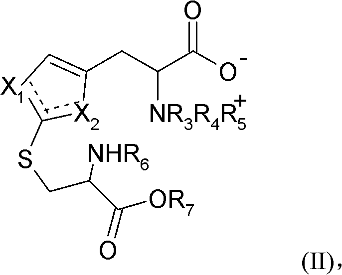 General Formula II intermediate structure containing the imidazole ring and cysteine adduct