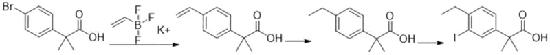 Prior art synthesis route using Palladium catalysis (WO2004/046080)