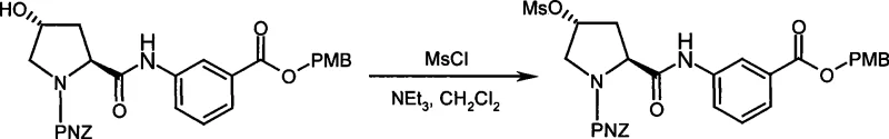 Reaction scheme showing the hydrolysis of Formula VI to Formula VII