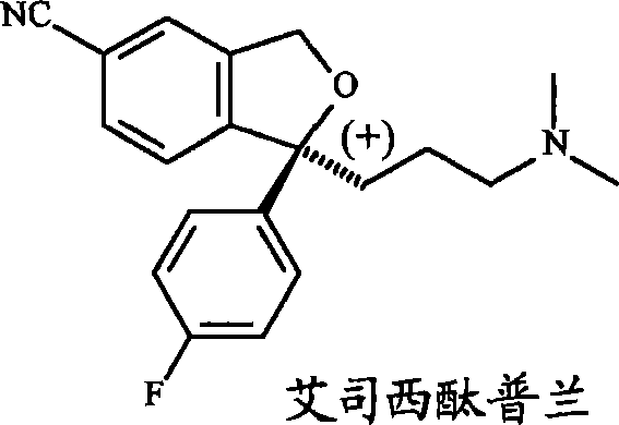 Chemical structure of S-Escitalopram, the target active pharmaceutical ingredient