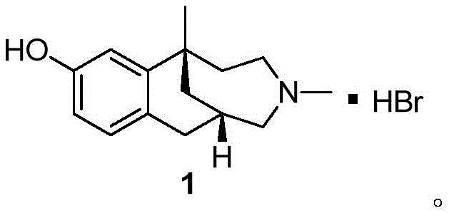Chemical structure of Etazocine Hydrobromide showing the bridged morphinan core
