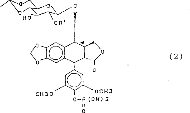 Chemical structure of the haloacetyl protected intermediate (Formula 2) showing the key protection pattern on the sugar moiety
