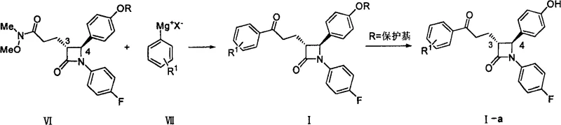 Novel Grignard addition reaction scheme converting intermediate VI to I without palladium