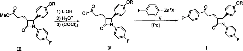 Conventional palladium-catalyzed coupling reaction scheme showing high catalyst usage