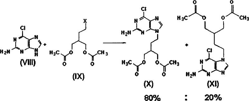 Reaction Scheme 1 and 2 showing low selectivity (80:20) and palladium catalyst usage in prior art