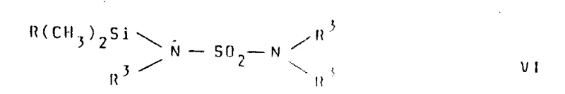 Structure of N-trialkylsilyl sulfonamide (Formula VI) reagent used for sulfamoylation