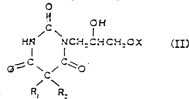 Structure of Formula II intermediate with hydroxyl group ready for isocyanate reaction