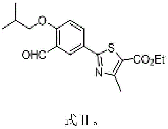 Chemical structure of Febuxostat Intermediate I (Formula II)