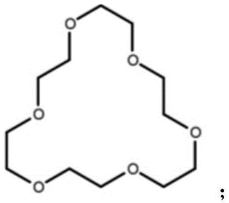 Structure of 18-crown-6-ether phase transfer catalyst