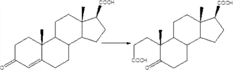Reaction scheme showing oxidative cleavage using hydrogen peroxide and metal catalyst
