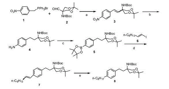 Novel 5-step synthetic route for Fingolimod intermediate featuring Wittig and Suzuki reactions