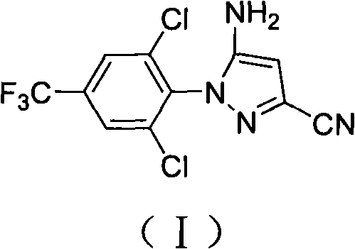 Structure of the target intermediate 5-amino-3-cyano-1-phenylpyrazole (Compound I)