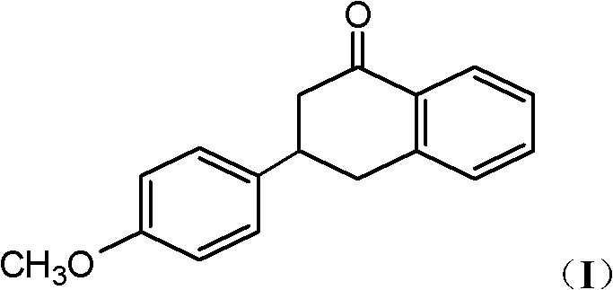Structure of the key intermediate 3-p-methoxyphenyl-1,2,3,4-tetrahydronaphthalen-1-one (I)