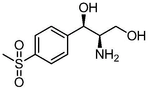 Chemical structure of the target Florfenicol intermediate (1R,2R)-2-amino-1-(4-(methylsulfonyl)phenyl)propane-1,3-diol