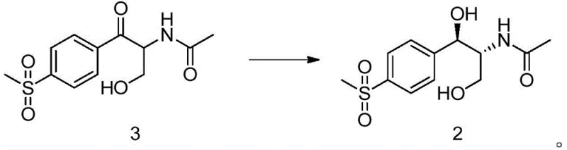 Core enzymatic reduction reaction converting Compound 3 to Compound 2 using Ketoreductase