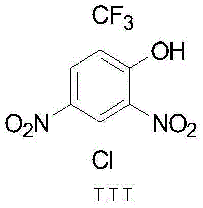 Chemical structure of the hydrolysis byproduct (Intermediate III) formed during fluazinam synthesis
