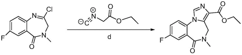 Final cycloaddition step to form Flumazenil from chloro-intermediate