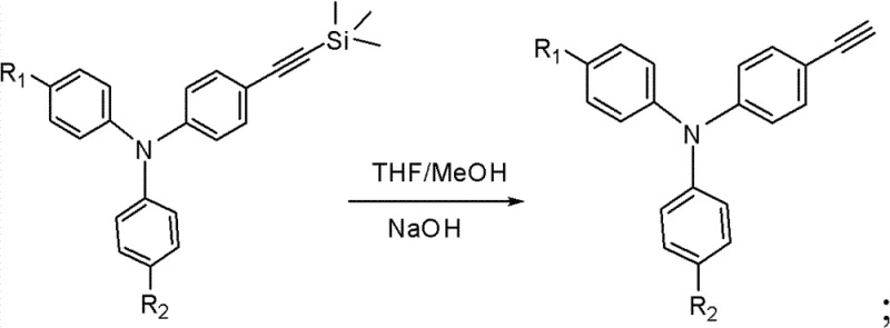 Deprotection reaction to generate terminal alkyne intermediate