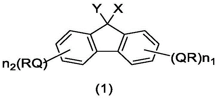 General formula of the novel fluorene ring structure compound used as a peptide synthesis carrier
