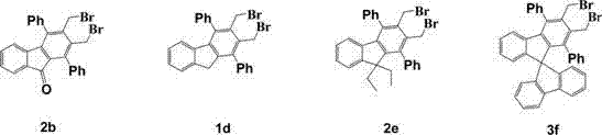 Chemical structures of bisbenzyl bromide precursor compounds used in the synthesis