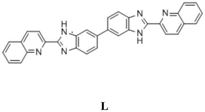 Chemical structure of Fluorescent Probe L showing the conjugated benzimidazole-quinoline system