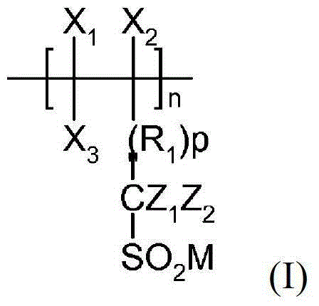 Chemical structure of Formula I representing the core polysulfinic acid oligomer