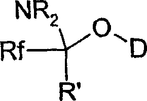 General structure of amino alkylidenyl precursor used in fluorinated silylated derivative synthesis