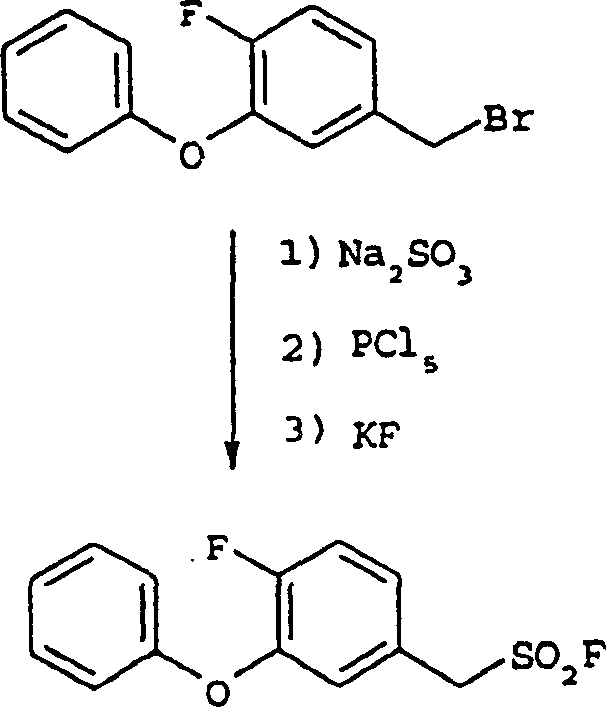 Synthesis of aryl methanesulfonyl fluoride precursor from benzyl bromide