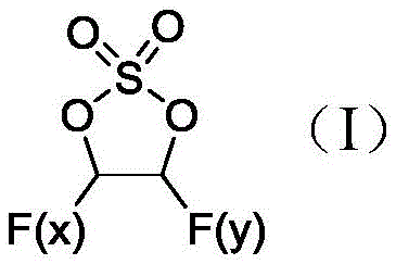 General chemical structure of fluoroethylene sulfate showing variable fluorine substitution positions