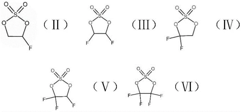 Specific isomeric structures of fluoroethylene sulfate including mono- di- and tri-fluorinated variants