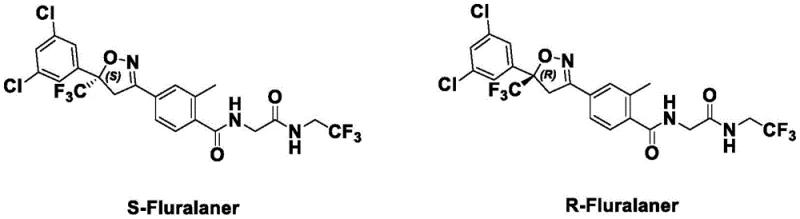 General chemical structure of Fluralaner showing the isoxazoline core and trifluoroethyl amide side chain