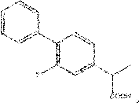 Final chemical structure of Flurbiprofen acid product