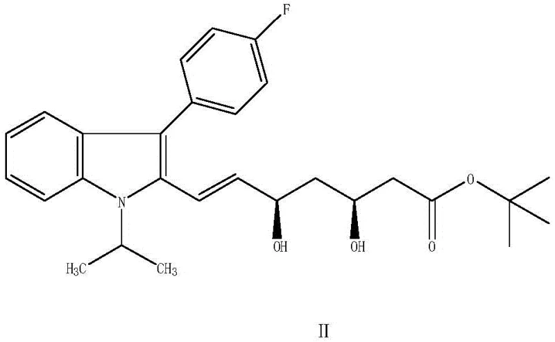 Chemical structure of Fluvastatin Diol (Formula II) product