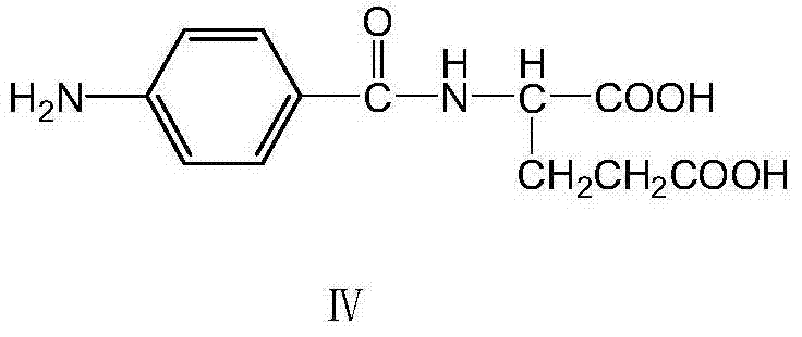 Structure of p-aminobenzoyl-L-glutamic acid (Compound IV)