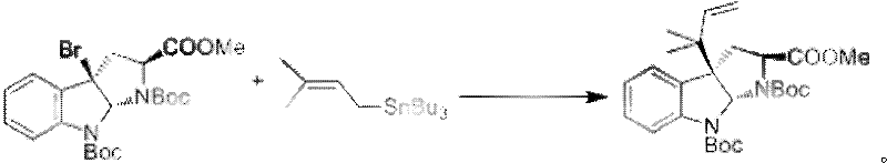 Step 1 reaction scheme showing silver-mediated allylation to form Compound II