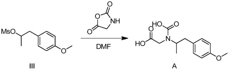 Final synthetic step converting Intermediate III to Compound A