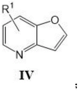 Chemical structure of the final furo[3,2-b]pyridine derivative (Formula IV)
