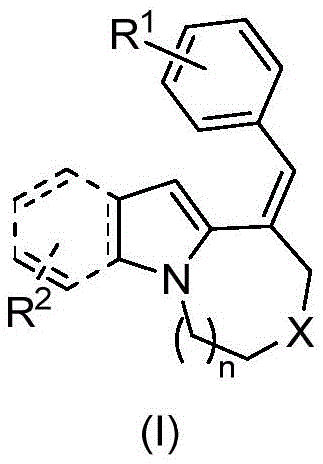 General structural formula of precursor compound (I) showing variable R groups and linker X