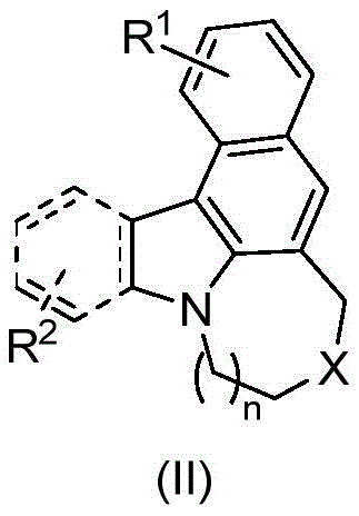 General structural formula of final fused product (II) showing the oxidized polycyclic core