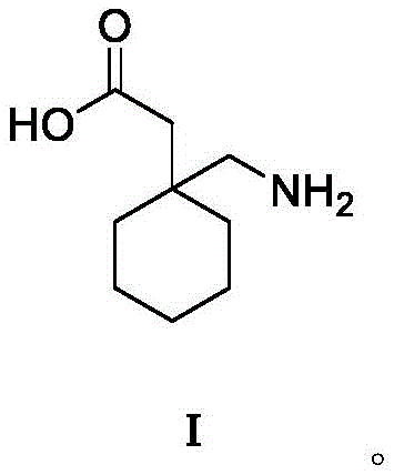 Chemical structure of Gabapentin showing the target API derived from the nitrile intermediate