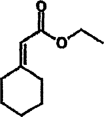 Reaction scheme showing the aqueous Wadsworth-Emmons olefination of cyclohexanone to ethyl cyclohexylidene acetate using potassium carbonate