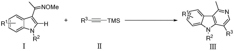 Specific example of gamma-carboline synthesis using phenylethynyl trimethylsilane