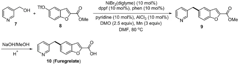 Streamlined synthesis pathway for Furegrelate avoiding hazardous nitration