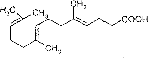 Mitsunobu esterification reaction scheme converting the acid intermediate to Gefarnate