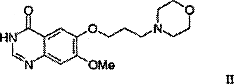 Structure of Formula II, the 3,4-dihydroquinazolin-4-one core formed via cyclization