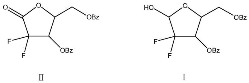 Structural comparison showing the conversion of the ketone group in Compound II to the hydroxyl group in Compound I