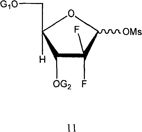 Structure of key intermediate Formula 11 with specific protecting groups