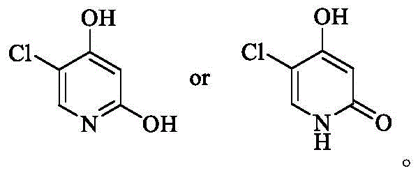 Chemical structure of Gimeracil (5-chloro-4-hydroxy-2(1H)-pyridone), the final active pharmaceutical ingredient targeted by this synthesis route.