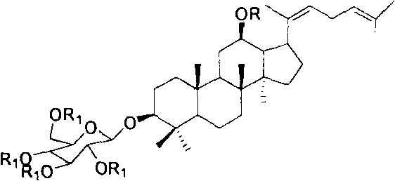 Structure of the protected glycosylated intermediate a4 prior to deprotection