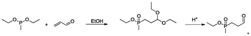 Synthesis of methyl propionaldehyde ethyl phosphate via Michael addition and hydrolysis